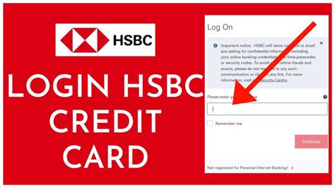 HSBC sign in card